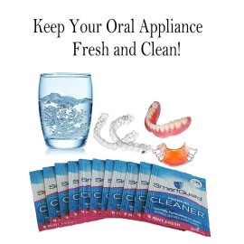 SmartGuard Premium Cleaner Crystals -(110 Cleanings)- Removes Stain, Plaque & Bad Odor from Dentures, Clear Braces, Mouth Guard, Night Guard & Retainers.
