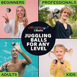 speevers Juggling Balls for Beginners and Professionals Set of 3, Juggling Bean Bags 14 Colors Available, 2 Layers of Net and Carry Case, Original Xballs Juggling Balls (Black - White, 4.2 oz) speevers Juggling Balls for Beginners and Professionals Set of 3, Juggling Bean Bags 14 Colors Available, 2 Layers of Net and Carry Case, Original Xballs Juggling Balls (Black - White, 4.2 oz)