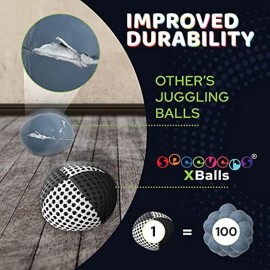 speevers Juggling Balls for Beginners and Professionals Set of 3, Juggling Bean Bags 14 Colors Available, 2 Layers of Net and Carry Case, Original Xballs Juggling Balls (Black - White, 4.2 oz) speevers Juggling Balls for Beginners and Professionals Set of 3, Juggling Bean Bags 14 Colors Available, 2 Layers of Net and Carry Case, Original Xballs Juggling Balls (Black - White, 4.2 oz)