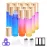 PrettyCare 12 Pack, 10 ml Essential Oil Roller Bottles with Stainless Steel Roller Ball - Refillable Leak-proof Empty Thick Rainbow Glass Roll on Bottles with Metal Caps for Travel, Perfume