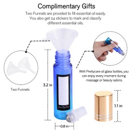 PrettyCare 12 Pack, 10 ml Essential Oil Roller Bottles with Stainless Steel Roller Ball - Refillable Leak-proof Empty Thick Rainbow Glass Roll on Bottles with Metal Caps for Travel, Perfume PrettyCare 12 Pack, 10 ml Essential Oil Roller Bottles with Stainless Steel Roller Ball - Refillable Leak-proof Empty Thick Rainbow Glass Roll on Bottles with Metal Caps for Travel, Perfume