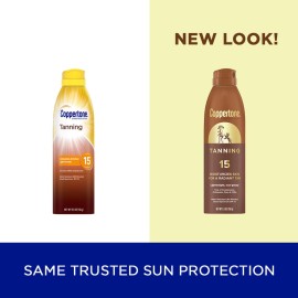 Coppertone Tanning Sunscreen Spray with Broad Spectrum SPF 15, Water Resistant Spray Sunscreen, Lightweight and Non-Greasy, 5.5 Oz Coppertone Tanning Sunscreen Spray with Broad Spectrum SPF 15, Water Resistant Spray Sunscreen, Lightweight and Non-Greasy, 5.5 Oz