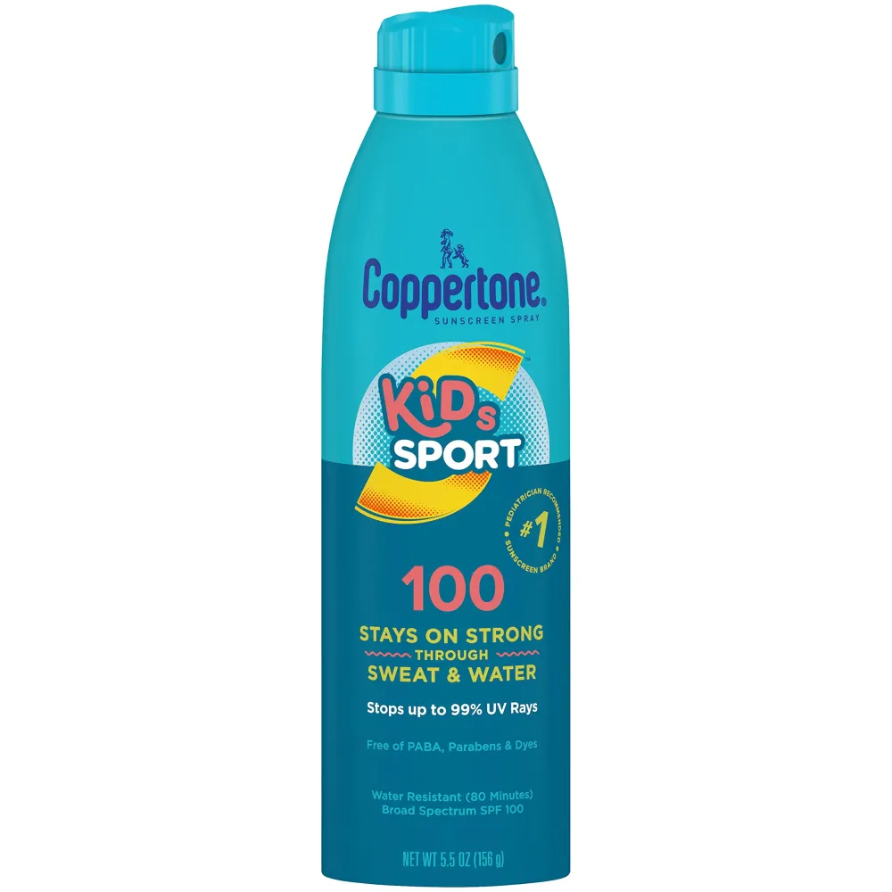 Coppertone SPORT Kids Sunscreen Spray SPF 100, Water Resistant, Continuous Spray Sunscreen for Kids, Broad Spectrum Sunscreen SPF 100, 5.5 Oz Spray Coppertone SPORT Kids Sunscreen Spray SPF 100, Water Resistant, Continuous Spray Sunscreen for Kids, Broad Spectrum Sunscreen SPF 100, 5.5 Oz Spray