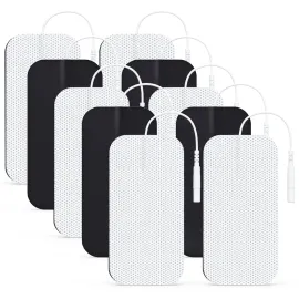 AUVON TENS Unit Pads 2X4 10 Pcs, 3rd Gen Latex-Free Rectangular Replacement Pads Electrode Patches with Upgraded Self-Stick Performance for Electrotherapy