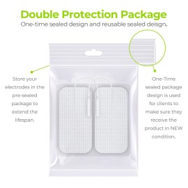AUVON TENS Unit Pads 2X4 10 Pcs, 3rd Gen Latex-Free Rectangular Replacement Pads Electrode Patches with Upgraded Self-Stick Performance for Electrotherapy AUVON TENS Unit Pads 2X4 10 Pcs, 3rd Gen Latex-Free Rectangular Replacement Pads Electrode Patches with Upgraded Self-Stick Performance for Electrotherapy
