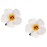 Love Sweety 2pc Hawaiian Plumeria Hair Clips Delicate Dew Galsang Flower Barrettes for Beach Party(White)