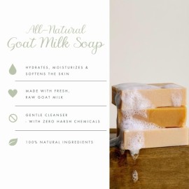 Bend Soap Company All Natural Handmade Goat Milk Soap for Dry Skin Relief, Unscented, 18 Oz, Pack of 4 Bend Soap Company All Natural Handmade Goat Milk Soap for Dry Skin Relief, Unscented, 18 Oz, Pack of 4