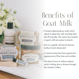 Bend Soap Company All Natural Handmade Goat Milk Soap for Dry Skin Relief, Unscented, 18 Oz, Pack of 4 Bend Soap Company All Natural Handmade Goat Milk Soap for Dry Skin Relief, Unscented, 18 Oz, Pack of 4