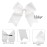 White Jumbo Bow Clip with Tails