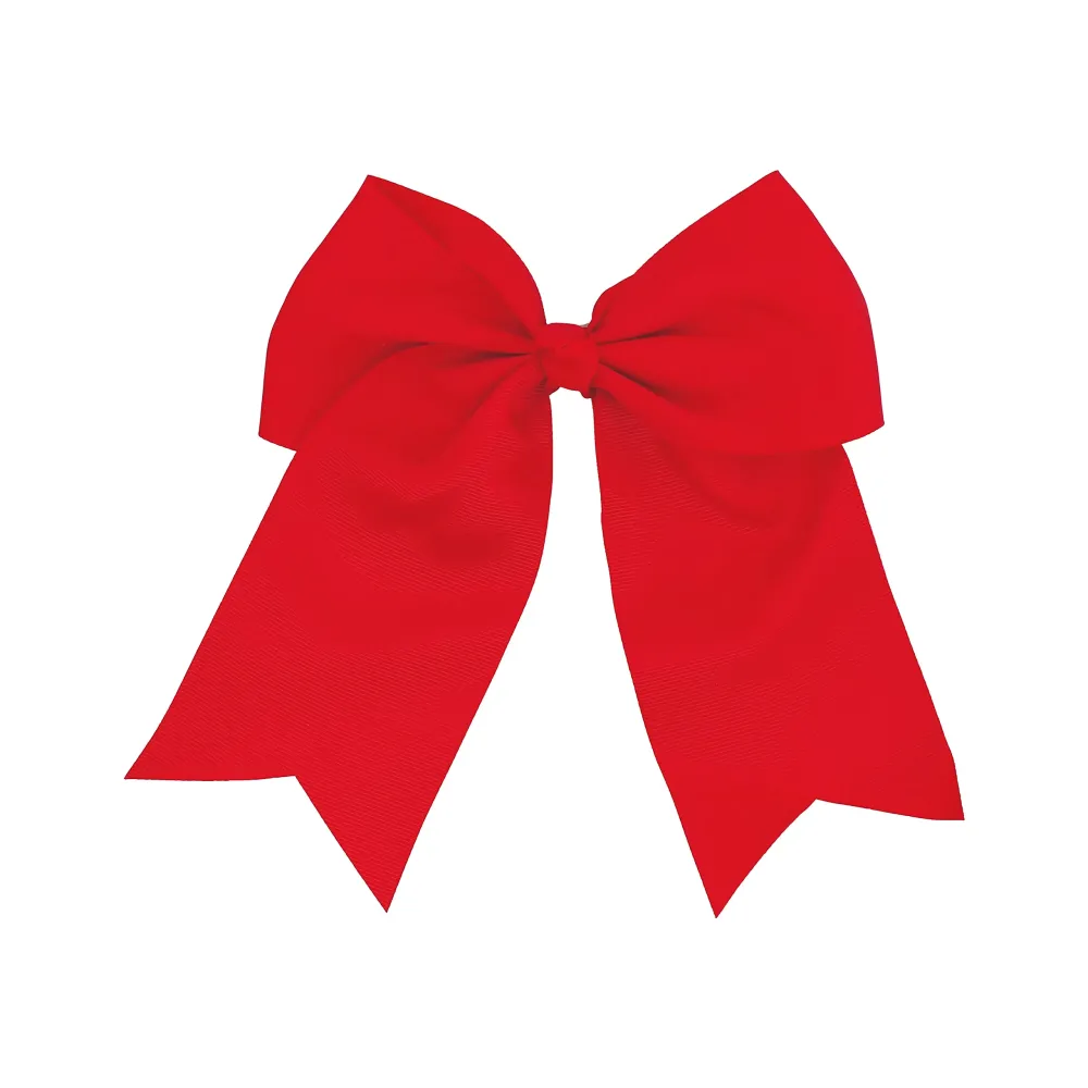 Red Jumbo Bow Clip with Tails
