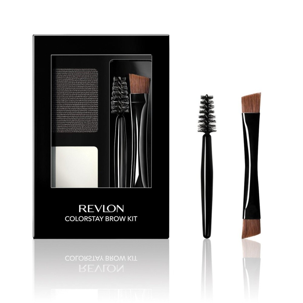 Revlon ColorStay Brow Kit, Includes Longwear Brow Powder, Clear Pomade, Dual-Ended Angled Tip Eyebrow Brush & Spoolie Brush, Soft Black (101), 0.08 oz Revlon ColorStay Brow Kit, Includes Longwear Brow Powder, Clear Pomade, Dual-Ended Angled Tip Eyebrow Brush & Spoolie Brush, Soft Black (101), 0.08 oz