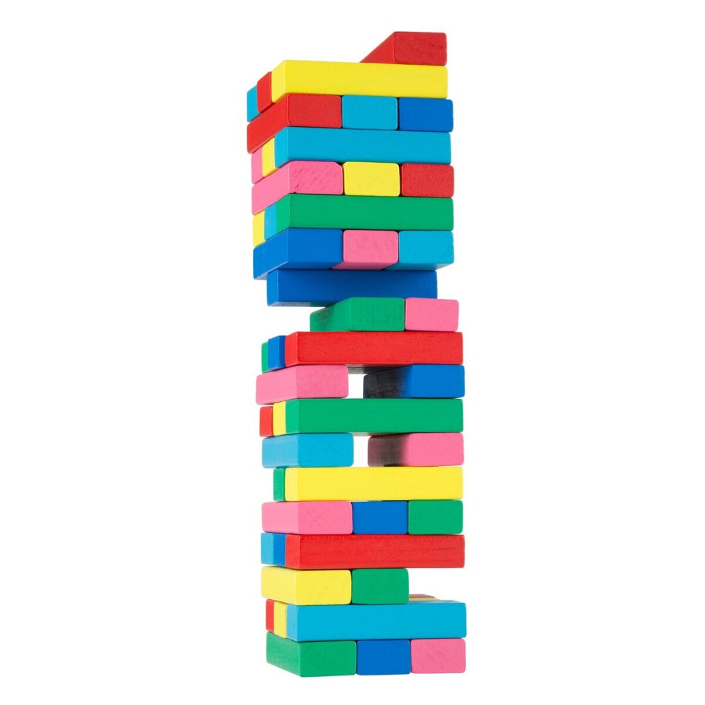Classic Wooden Blocks Stacking Game with Colored Wood and Carrying Bag for Indoor and Outdoor Play for Adults, Kids, Boys and Girls, 48 Blocks Classic Wooden Blocks Stacking Game with Colored Wood and Carrying Bag for Indoor and Outdoor Play for Adults, Kids, Boys and Girls, 48 Blocks