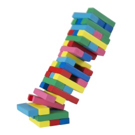 Classic Wooden Blocks Stacking Game with Colored Wood and Carrying Bag for Indoor and Outdoor Play for Adults, Kids, Boys and Girls, 48 Blocks Classic Wooden Blocks Stacking Game with Colored Wood and Carrying Bag for Indoor and Outdoor Play for Adults, Kids, Boys and Girls, 48 Blocks