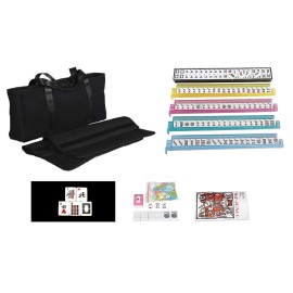 C&H Solutions 166 Tiles American Mahjong Set Black Soft Bag 4 Color Pushers/Racks Easy Carry Western Mahjongg C&H Solutions 166 Tiles American Mahjong Set Black Soft Bag 4 Color Pushers/Racks Easy Carry Western Mahjongg