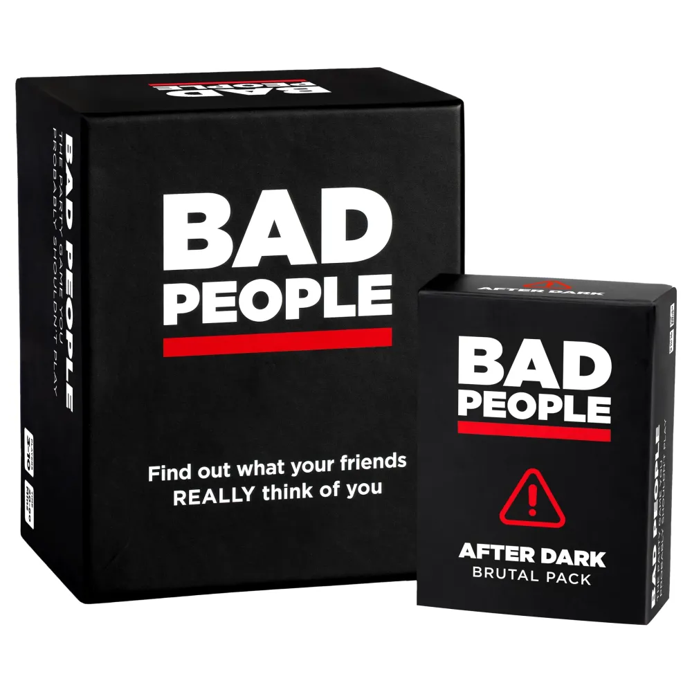BAD PEOPLE Party Game + After Dark Expansion Set - Hilarious Adult Card Game for Fun Parties and Board Games Night with Your Group - Find Out What Your Friends Really Think of You BAD PEOPLE Party Game + After Dark Expansion Set - Hilarious Adult Card Game for Fun Parties and Board Games Night with Your Group - Find Out What Your Friends Really Think of You