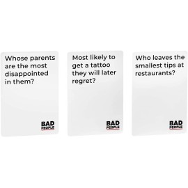 BAD PEOPLE Party Game + After Dark Expansion Set - Hilarious Adult Card Game for Fun Parties and Board Games Night with Your Group - Find Out What Your Friends Really Think of You BAD PEOPLE Party Game + After Dark Expansion Set - Hilarious Adult Card Game for Fun Parties and Board Games Night with Your Group - Find Out What Your Friends Really Think of You