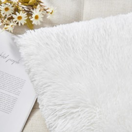 NordECO HOME Luxury Soft Faux Fur Fleece Cushion Cover Pillowcase Spring Decorative Throw Pillows Covers, No Pillow Insert, 18 x 18 Inch, White, 2 Pack NordECO HOME Luxury Soft Faux Fur Fleece Cushion Cover Pillowcase Spring Decorative Throw Pillows Covers, No Pillow Insert, 18 x 18 Inch, White, 2 Pack