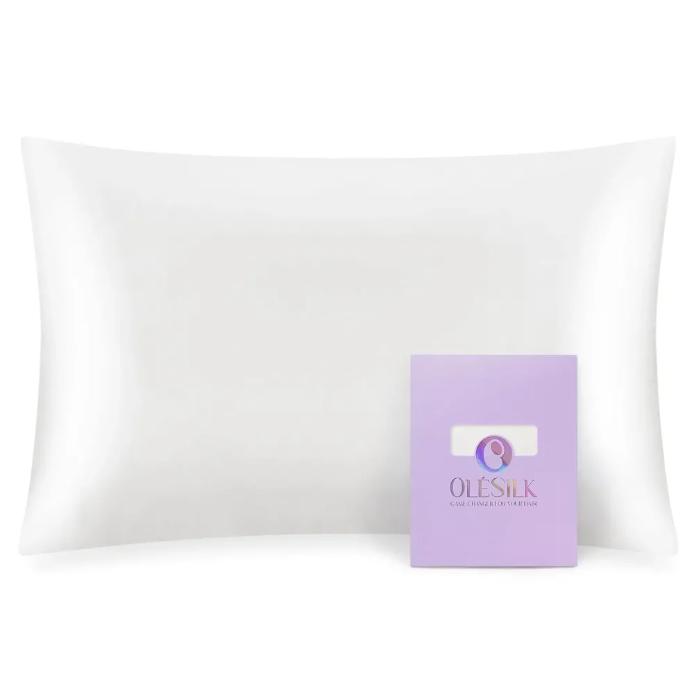 OLESILK Toddler 100% Mulberry Silk Pillowcase, Breathable Soft Smooth for Nursery Kids Night Sleeping, Silk Travel Pillow Cases with Hidden Zipper (1 Pack, Ivory, 13x18) OLESILK Toddler 100% Mulberry Silk Pillowcase, Breathable Soft Smooth for Nursery Kids Night Sleeping, Silk Travel Pillow Cases with Hidden Zipper (1 Pack, Ivory, 13x18)