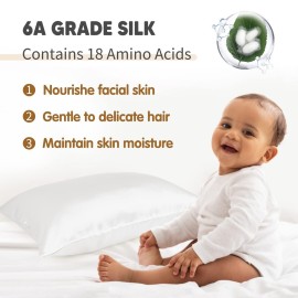 OLESILK Toddler 100% Mulberry Silk Pillowcase, Breathable Soft Smooth for Nursery Kids Night Sleeping, Silk Travel Pillow Cases with Hidden Zipper (1 Pack, Ivory, 13x18) OLESILK Toddler 100% Mulberry Silk Pillowcase, Breathable Soft Smooth for Nursery Kids Night Sleeping, Silk Travel Pillow Cases with Hidden Zipper (1 Pack, Ivory, 13x18)