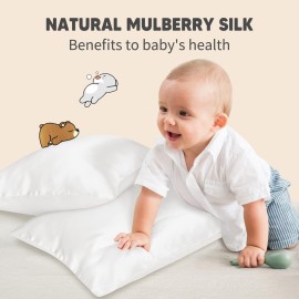 OLESILK Toddler 100% Mulberry Silk Pillowcase, Breathable Soft Smooth for Nursery Kids Night Sleeping, Silk Travel Pillow Cases with Hidden Zipper (1 Pack, Ivory, 13x18) OLESILK Toddler 100% Mulberry Silk Pillowcase, Breathable Soft Smooth for Nursery Kids Night Sleeping, Silk Travel Pillow Cases with Hidden Zipper (1 Pack, Ivory, 13x18)
