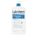 Lubriderm Fragrance Free Daily Moisture Lotion + Pro-Ceramide, Shea Butter & Glycerin, Face, Hand & Body Lotion for Sensitive Skin, Hydrating Lotion for Healthier-Looking Skin, 24 fl. oz