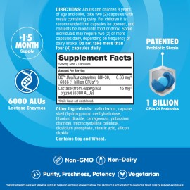 Digestive Advantage Lactose Defense Capsules (96 Count In A Box), Helps Breaks Down Lactose and Defend Against Digestive Upset, Supports Digestive and Immune Health, CFUs Digestive Advantage Lactose Defense Capsules (96 Count In A Box), Helps Breaks Down Lactose and Defend Against Digestive Upset, Supports Digestive and Immune Health, CFUs