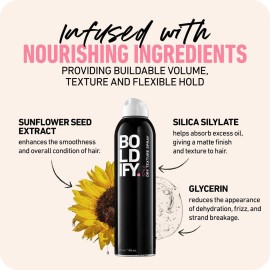 Boldify Dry Texture Spray - Hair Volumizer and Texturizing Spray for Fine Hair - Stylist Recommended Volume Products for Women & Men Boldify Dry Texture Spray - Hair Volumizer and Texturizing Spray for Fine Hair - Stylist Recommended Volume Products for Women & Men