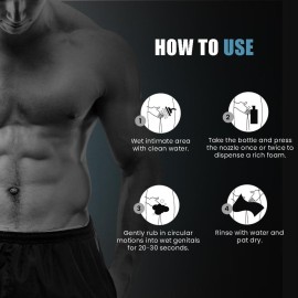 Skin Elements Intimate Wash for Men | pH Balanced Foaming Wash with Tea Tree Oil & Aloe Vera | Soothes, Refreshes & Maintains Hygiene | 4.05 fl. oz. |