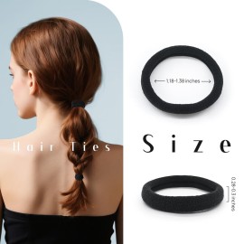 Dreamlover Hair Ties for Thick Hair, Hair Bands for Women\'s Hair, Ponytail Holders, Ouchless Black Hair Ties for Girls No Damage, 50 Pieces Dreamlover Hair Ties for Thick Hair, Hair Bands for Women\'s Hair, Ponytail Holders, Ouchless Black Hair Ties for Girls No Damage, 50 Pieces
