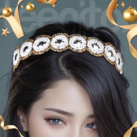 Teenitor 5pcs Hairbands for Women, 5 Rhinestone Beaded Headbands, Head Bands for Women\'s Hair Fashionable Handmade Crystal Beaded Elastic hairbands, 20-26.8(51-68cm), 1 Count (Pack of 5), HAIRBAND Teenitor 5pcs Hairbands for Women, 5 Rhinestone Beaded Headbands, Head Bands for Women\'s Hair Fashionable Handmade Crystal Beaded Elastic hairbands, 20-26.8(51-68cm), 1 Count (Pack of 5), HAIRBAND