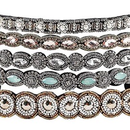 Teenitor 5pcs Hairbands for Women, 5 Rhinestone Beaded Headbands, Head Bands for Women\'s Hair Fashionable Handmade Crystal Beaded Elastic hairbands, 20-26.8(51-68cm), 1 Count (Pack of 5), HAIRBAND Teenitor 5pcs Hairbands for Women, 5 Rhinestone Beaded Headbands, Head Bands for Women\'s Hair Fashionable Handmade Crystal Beaded Elastic hairbands, 20-26.8(51-68cm), 1 Count (Pack of 5), HAIRBAND