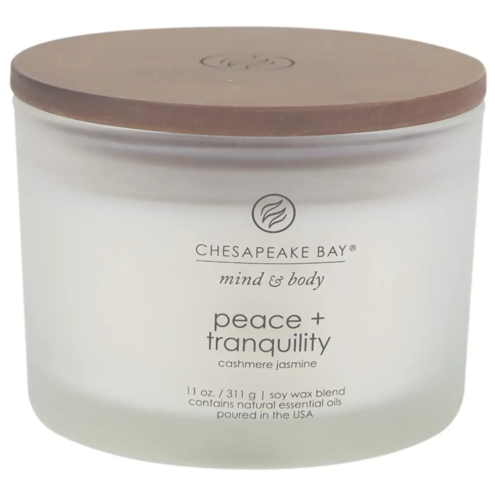 Chesapeake Bay Candle Scented Candle Peace + Tranquility (cashmere jasmine) 3-Wick Coffee Table Jar Chesapeake Bay Candle Scented Candle Peace + Tranquility (cashmere jasmine) 3-Wick Coffee Table Jar