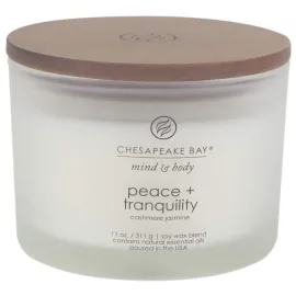 Chesapeake Bay Candle Scented Candle Peace + Tranquility (cashmere jasmine) 3-Wick Coffee Table Jar