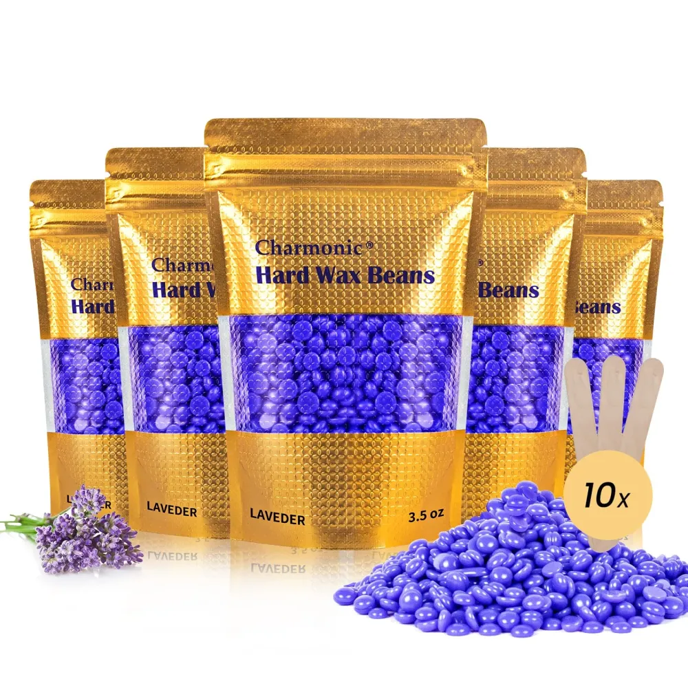 17.5 Oz Charmonic Hard Body Hair Removal Wax Beads, European Lavender Depilatory Wax for Women and Men (500g/1.1 lb) 17.5 Oz Charmonic Hard Body Hair Removal Wax Beads, European Lavender Depilatory Wax for Women and Men (500g/1.1 lb)