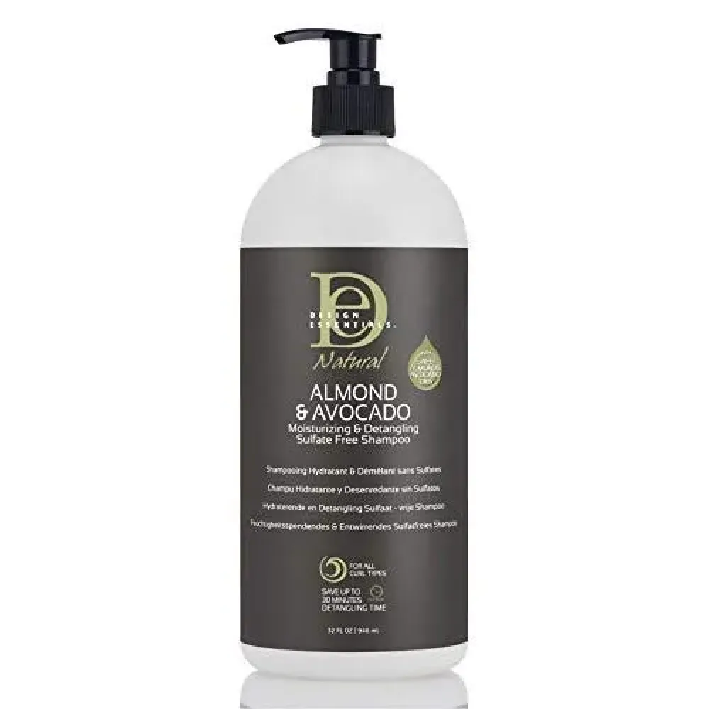 Design Essentials Moisturizing and Detangling Sulfate Free Shampoo, Almond and Avocado Collection, 32 Ounces Design Essentials Moisturizing and Detangling Sulfate Free Shampoo, Almond and Avocado Collection, 32 Ounces