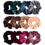 Whaline 12 Pack Hair Scrunchies Premium Velvet Scrunchy Elastic Hair Bands for Girls, Women Hair Accessories (12 Colors)