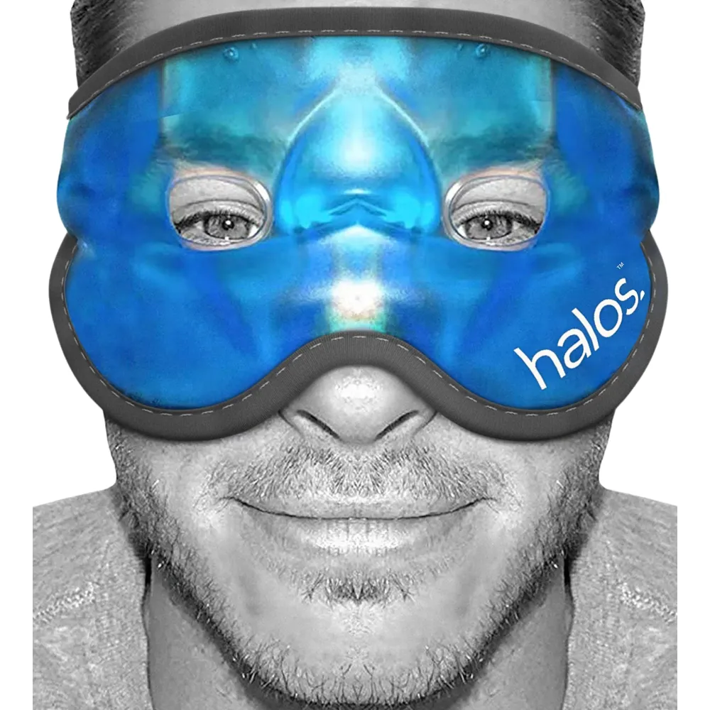 Cooling Eye Mask - Reusable Gel Eye Mask Cold Pack - Our Ice Eye Mask Soothes Puffy Eyes & Dark Circles - Relieve Your Headaches & Sinus Pain with Cold Eye Mask & Eye Gel Mask Therapy - Halos Cooling Eye Mask - Reusable Gel Eye Mask Cold Pack - Our Ice Eye Mask Soothes Puffy Eyes & Dark Circles - Relieve Your Headaches & Sinus Pain with Cold Eye Mask & Eye Gel Mask Therapy - Halos