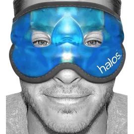 Cooling Eye Mask - Reusable Gel Eye Mask Cold Pack - Our Ice Eye Mask Soothes Puffy Eyes & Dark Circles - Relieve Your Headaches & Sinus Pain with Cold Eye Mask & Eye Gel Mask Therapy - Halos