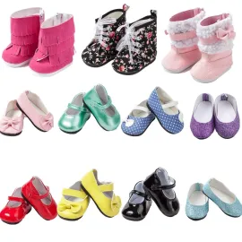 6 Pairs of Doll Shoes Include Boots Leather Shoes ..