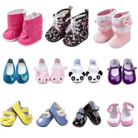 6 Pairs of Doll Shoes Include Boots Leather Shoes Fits 18 Inch American Girl Doll 6 Pairs of Doll Shoes Include Boots Leather Shoes Fits 18 Inch American Girl Doll