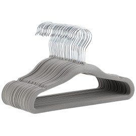 Amazon Basics Kids Velvet, Non-Slip Clothes Hanger..