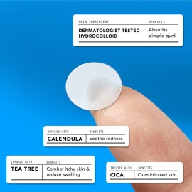 AVARELLE Acne Cover Patches, FSA HSA Eligible Hydrocolloid Pimple Patches for Face with Tea Tree Oil, Korean Skincare Zit Patches for Face | FSA HSA Store Eligible Items | Vegan, Cruelty-free
