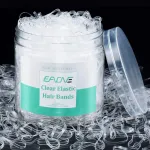 EAONE Clear Elastic Hair Rubber Bands, 1500pcs No Damage Mini Hair Ties Small Tiny Ponytail Holder, Hairstyling Accessories for Women Girls, 20mm in Diameter and 2mm in Width