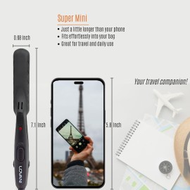 LOVANI Mini Flat Iron, Tourmaline Ceramic Small Hair Straightener, Dual Voltage Travel Hair Iron for Worldwide Use, Portable Mini Straightener with Insulated Bag LOVANI Mini Flat Iron, Tourmaline Ceramic Small Hair Straightener, Dual Voltage Travel Hair Iron for Worldwide Use, Portable Mini Straightener with Insulated Bag