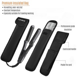 LOVANI Mini Flat Iron, Tourmaline Ceramic Small Hair Straightener, Dual Voltage Travel Hair Iron for Worldwide Use, Portable Mini Straightener with Insulated Bag LOVANI Mini Flat Iron, Tourmaline Ceramic Small Hair Straightener, Dual Voltage Travel Hair Iron for Worldwide Use, Portable Mini Straightener with Insulated Bag