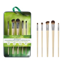 EcoTools Daily Defined Eye Brush Kit, Makeup Brushes For Liquid, Powder, & Cream Eyeshadow & Eyeliner Application, Eco-Friendly Eye Brushes, Synthetic Hair, Cruelty Free, 5 Piece Set