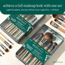 EcoTools Makeup Brush Set for Eyeshadow, Foundation, Blush, and Concealer with Bonus Storage Case, Start the Day Beautifully, Travel Friendly, 6 Piece Set EcoTools Makeup Brush Set for Eyeshadow, Foundation, Blush, and Concealer with Bonus Storage Case, Start the Day Beautifully, Travel Friendly, 6 Piece Set
