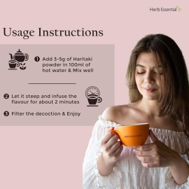 Herb Essential 100% Organic Haritaki Powder 3.52 oz, Terminalia Chebula, No Added Preservatives, Non-GMO & Vegan, Ayurvedic Herbal Supplement- 3.52 Ounce (100g) Pack of 1 Herb Essential 100% Organic Haritaki Powder 3.52 oz, Terminalia Chebula, No Added Preservatives, Non-GMO & Vegan, Ayurvedic Herbal Supplement- 3.52 Ounce (100g) Pack of 1