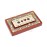 House of Cribbage - 2 Track - Wooden Travel/Pocket Size Cribbage Board - 4 Inch - Inlaid in Bloodwood/Maple Wood with Storage Space for Cribbage Pegs - 60 Points - Non Continuous