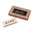 House of Cribbage - 2 Track - Wooden Travel/Pocket Size Cribbage Board - 4 Inch - Inlaid in Bloodwood/Maple Wood with Storage Space for Cribbage Pegs - 60 Points - Non Continuous